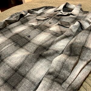 Pendleton Original Board Shirt, Tall Medium, Gray plaid